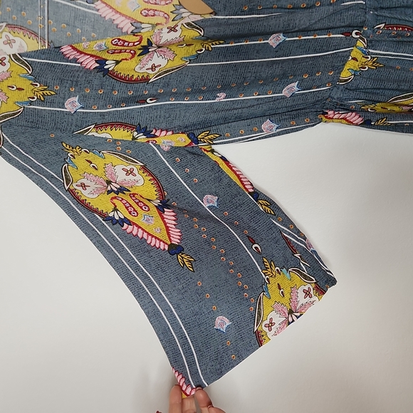 Anthropolpgie Jaase Boho Bohemian Wide Leg Jumper - Picture 4 of 16